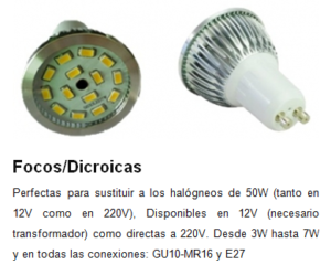 Dicroicas LED